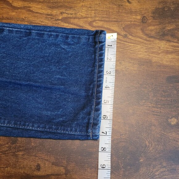 Vtg Lee Jeans 12 L Measures 26x32 Straight High Rise 80s Mom Dark Wash USA - Picture 10 of 11